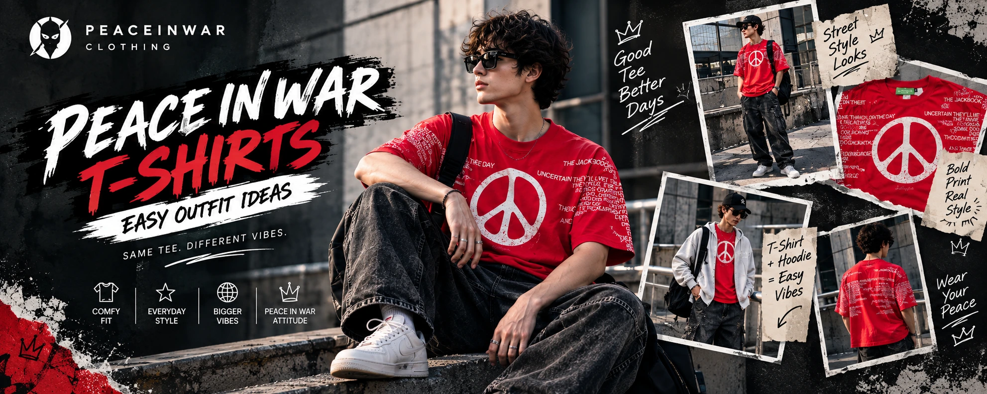Peace In War T-Shirts: Easy Outfit Ideas