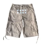 Peaceinwar “dream” cargo shorts (khaki)