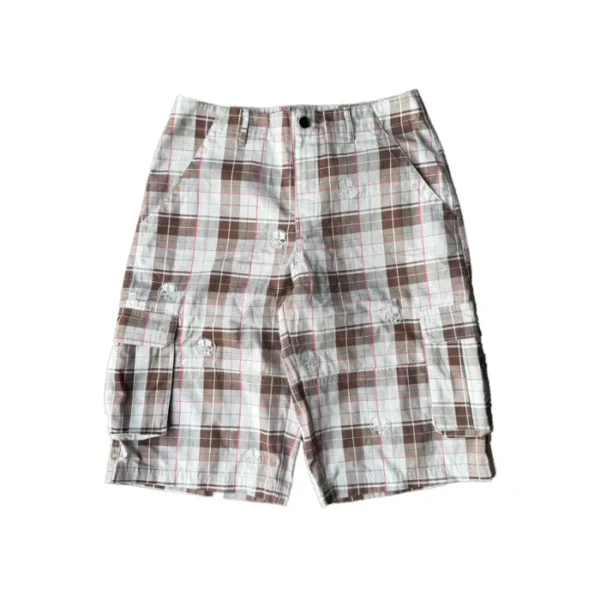 Peaceinwar “picnic” plaid shorts