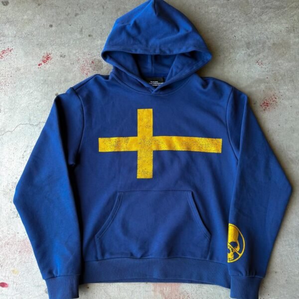 peaceinwar “sweden” Blue hoodie